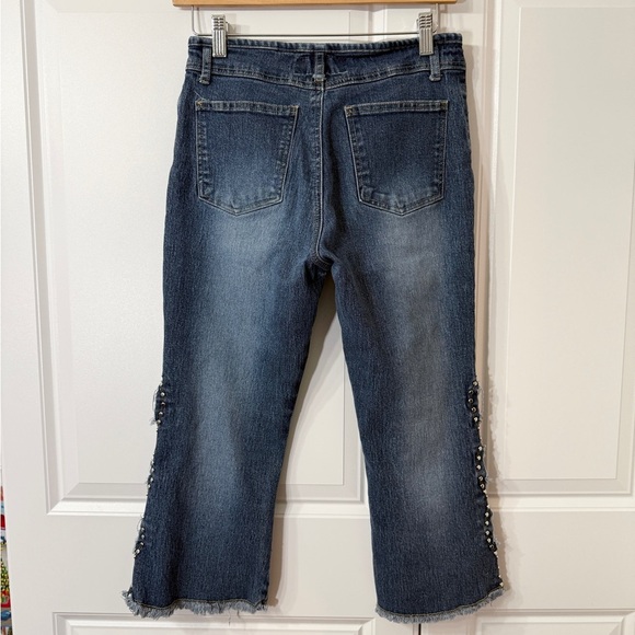 Vintage 90s Y2K R4R Jean Capris Cutout Size 5 Juniors 28 in - Picture 5 of 5
